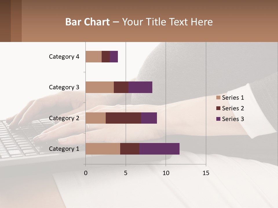 A Pregnant Woman Typing On A Laptop Computer PowerPoint Template