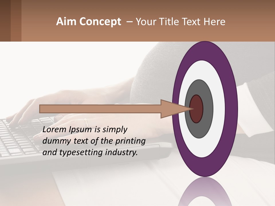 A Pregnant Woman Typing On A Laptop Computer PowerPoint Template