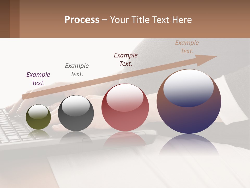 A Pregnant Woman Typing On A Laptop Computer PowerPoint Template