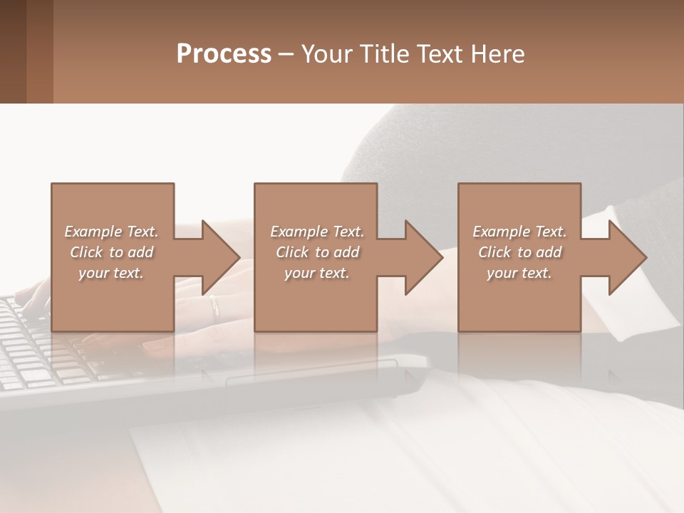 A Pregnant Woman Typing On A Laptop Computer PowerPoint Template