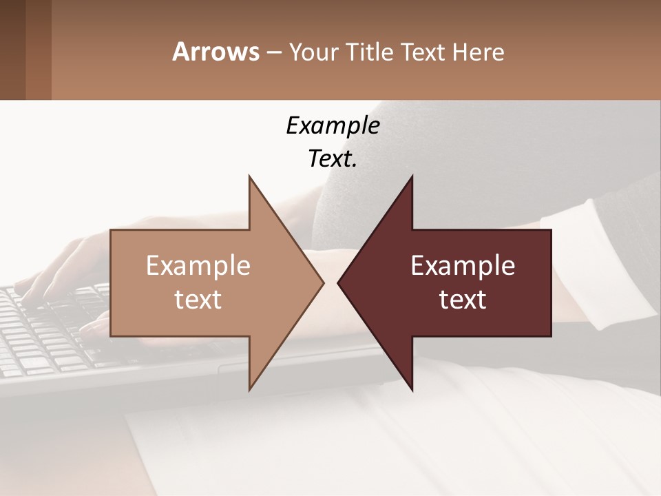 A Pregnant Woman Typing On A Laptop Computer PowerPoint Template