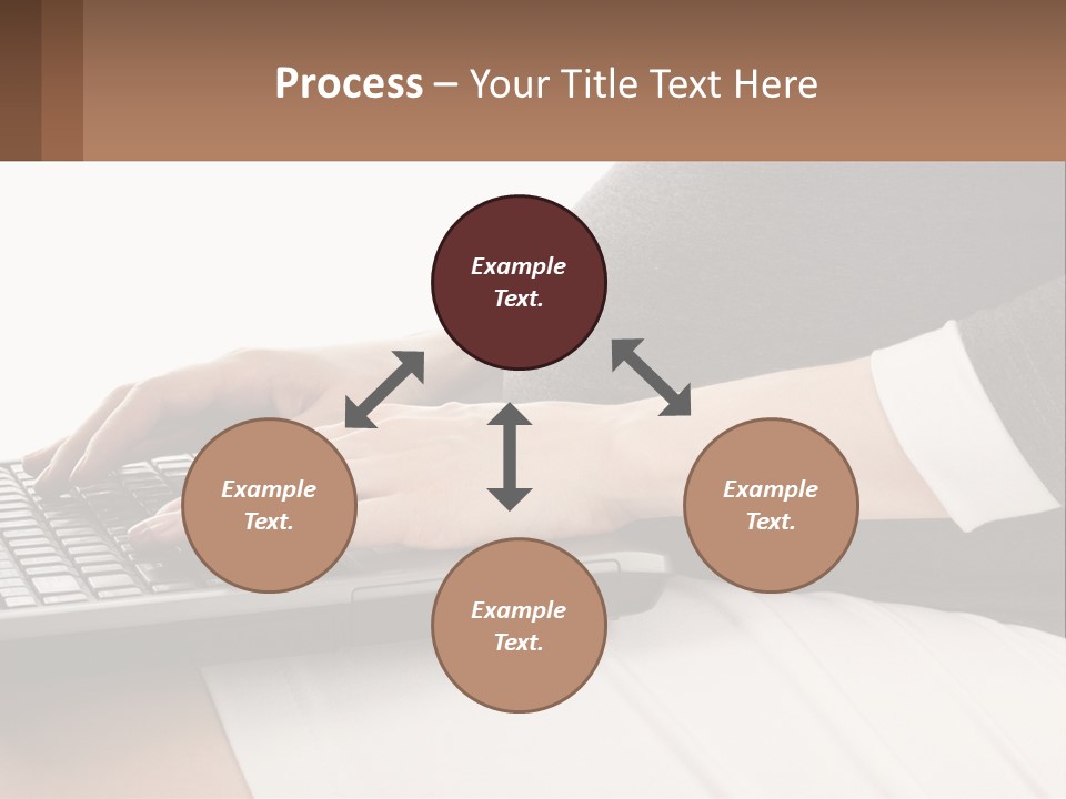 A Pregnant Woman Typing On A Laptop Computer PowerPoint Template