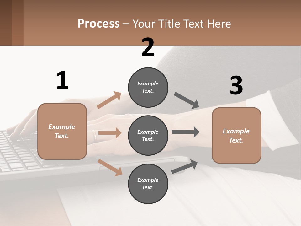 A Pregnant Woman Typing On A Laptop Computer PowerPoint Template
