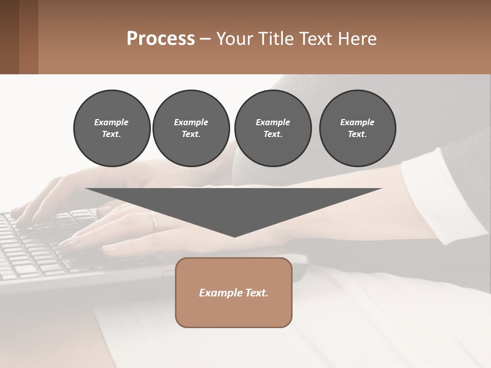 A Pregnant Woman Typing On A Laptop Computer PowerPoint Template