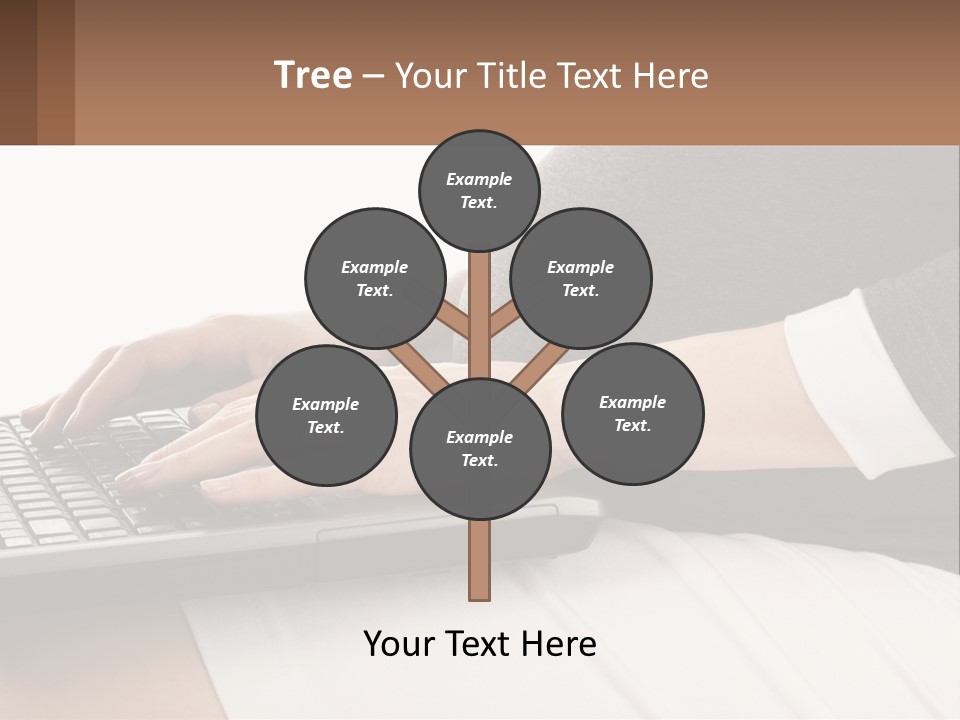 A Pregnant Woman Typing On A Laptop Computer PowerPoint Template