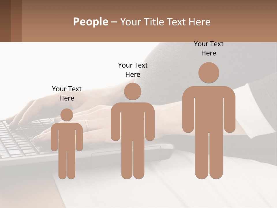 A Pregnant Woman Typing On A Laptop Computer PowerPoint Template