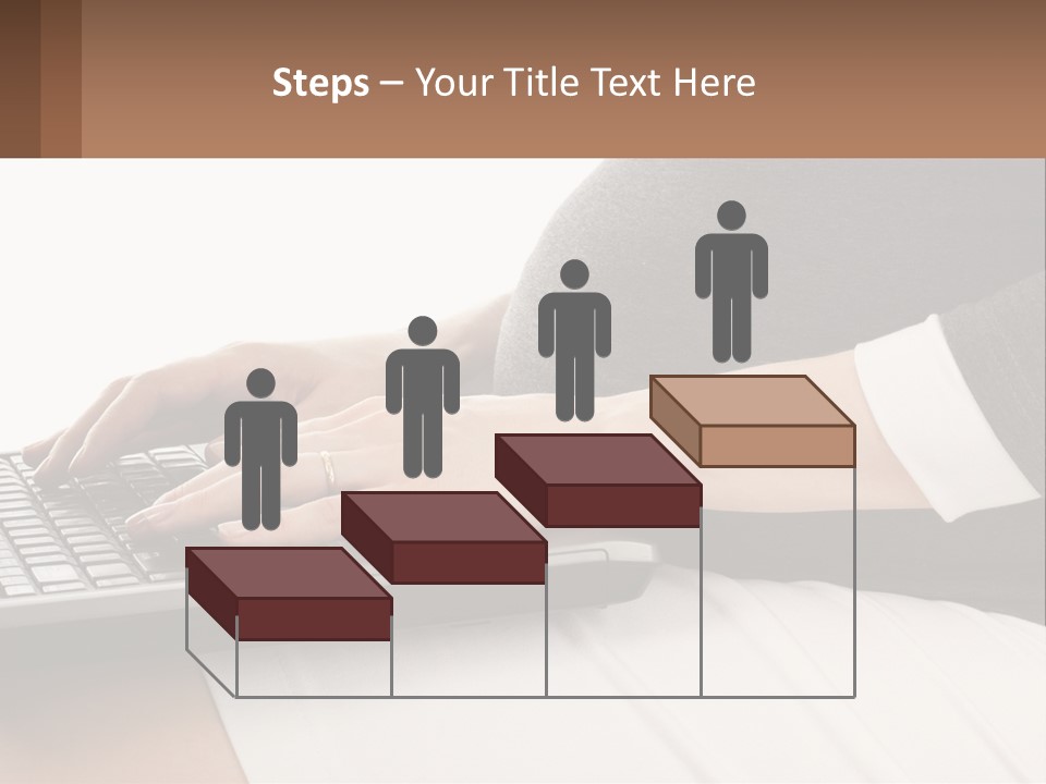 A Pregnant Woman Typing On A Laptop Computer PowerPoint Template