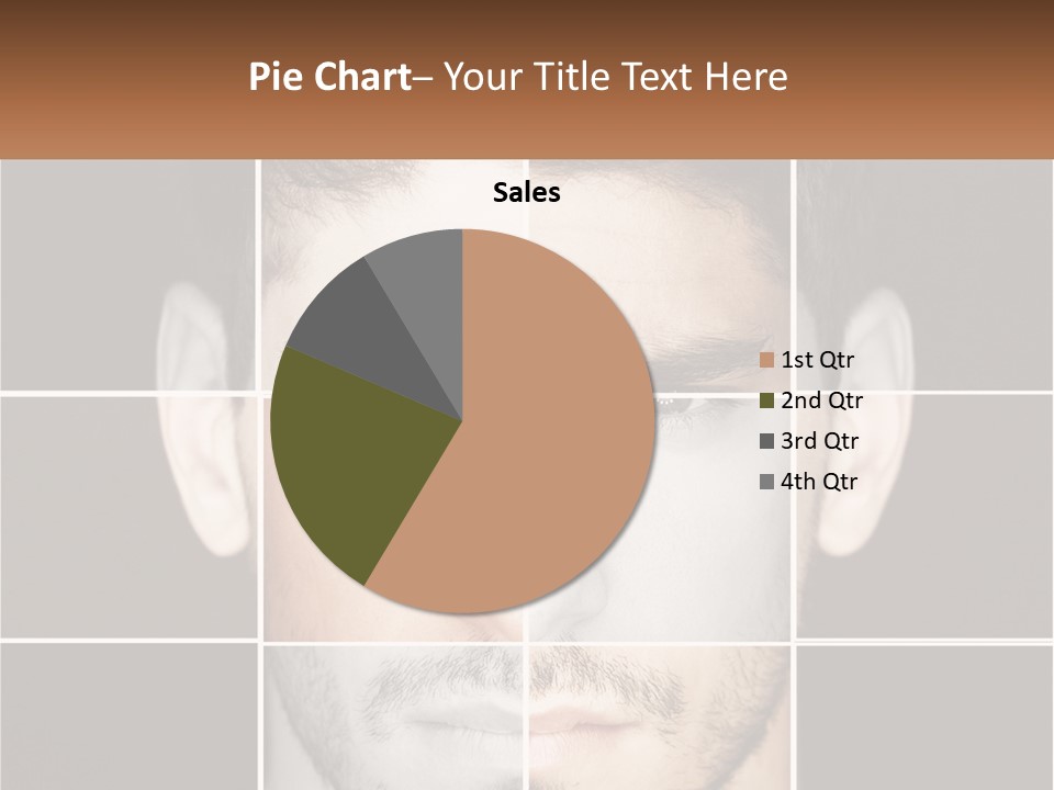 A Man's Face Is Shown In Multiple Squares PowerPoint Template