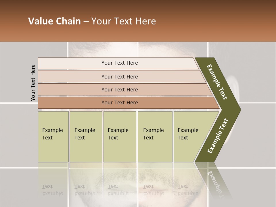 A Man's Face Is Shown In Multiple Squares PowerPoint Template