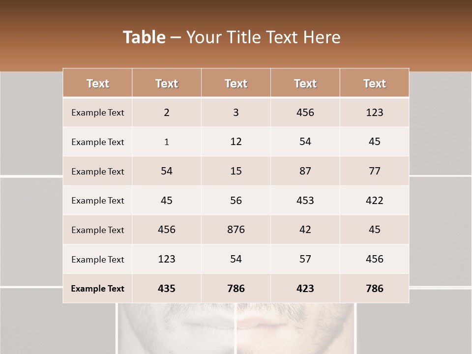 A Man's Face Is Shown In Multiple Squares PowerPoint Template