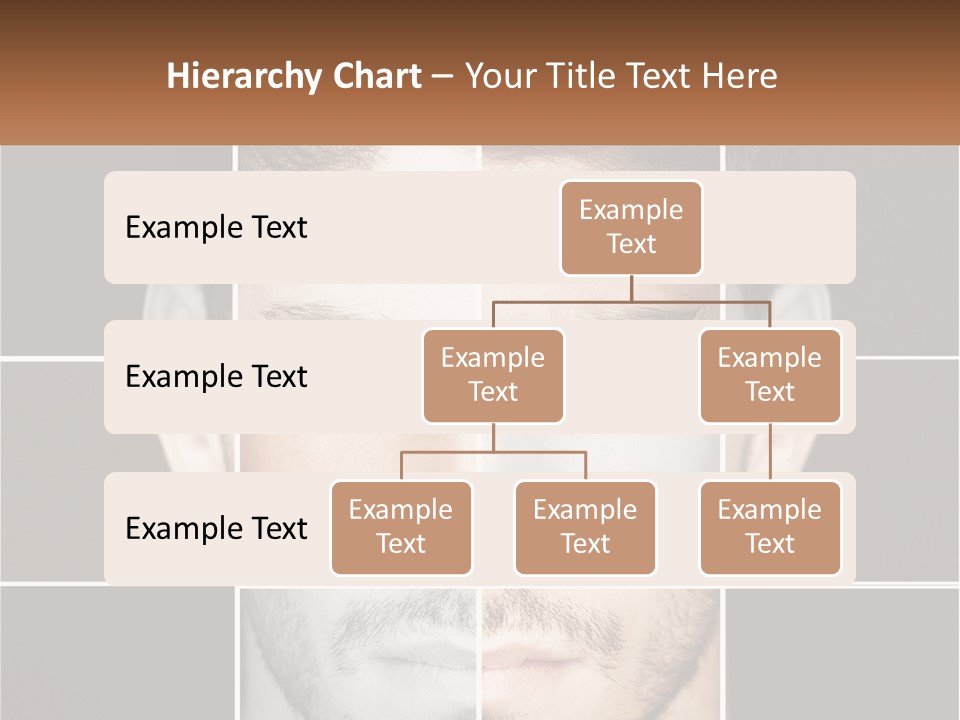 A Man's Face Is Shown In Multiple Squares PowerPoint Template