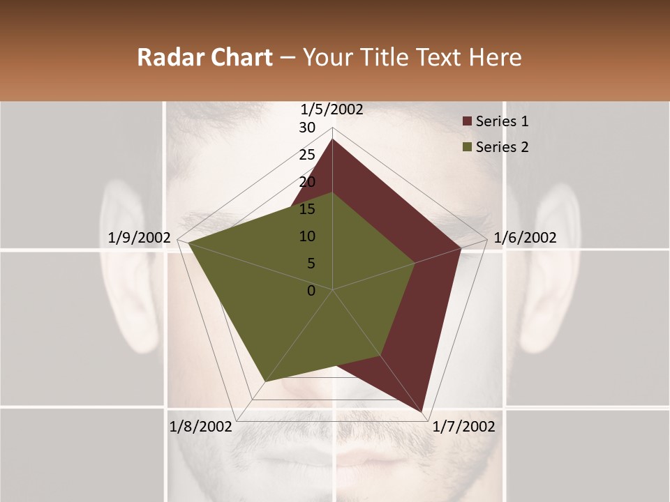 A Man's Face Is Shown In Multiple Squares PowerPoint Template