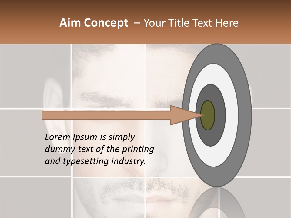 A Man's Face Is Shown In Multiple Squares PowerPoint Template