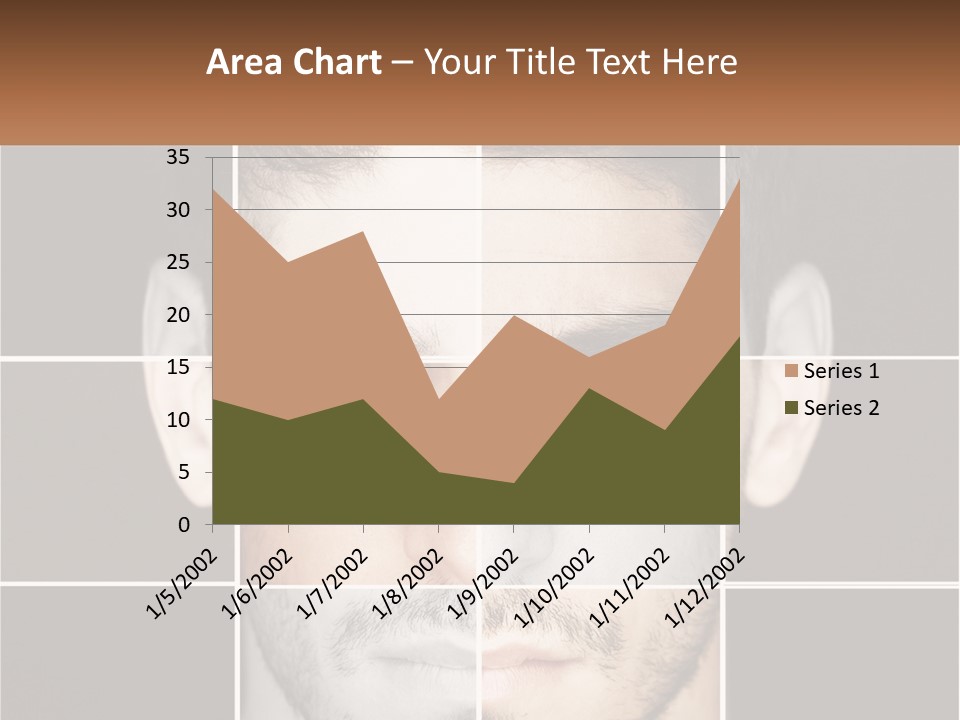 A Man's Face Is Shown In Multiple Squares PowerPoint Template