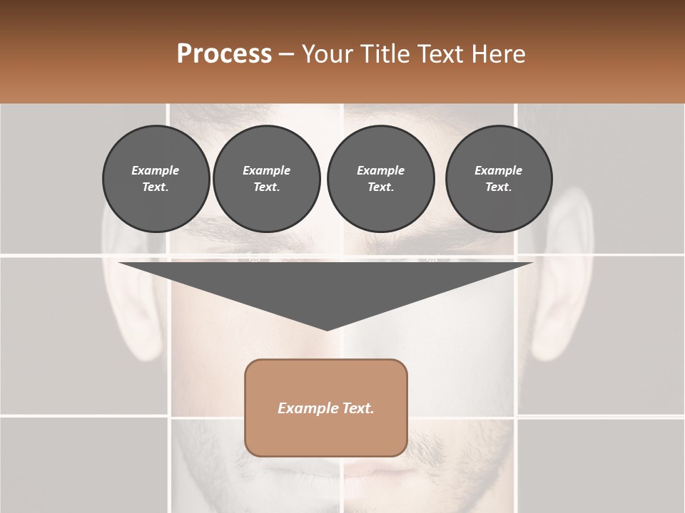 A Man's Face Is Shown In Multiple Squares PowerPoint Template