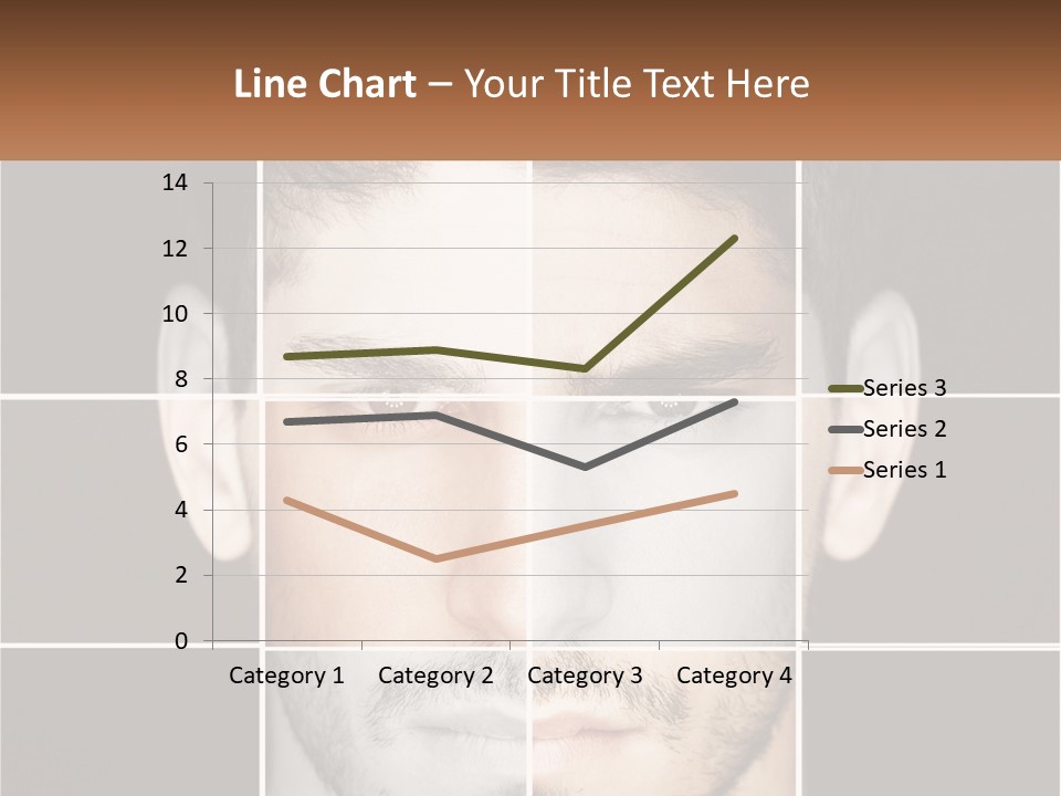 A Man's Face Is Shown In Multiple Squares PowerPoint Template