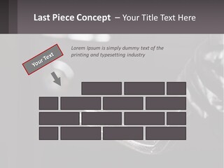 A Black And White Photo Of A Hand Holding A Door Handle PowerPoint Template