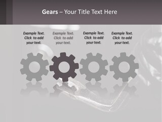 A Black And White Photo Of A Hand Holding A Door Handle PowerPoint Template