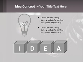 A Black And White Photo Of A Hand Holding A Door Handle PowerPoint Template