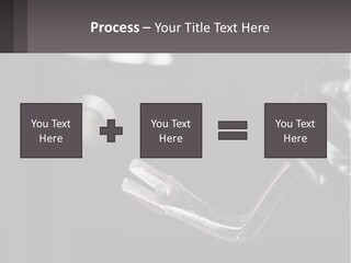 A Black And White Photo Of A Hand Holding A Door Handle PowerPoint Template