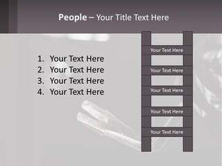 A Black And White Photo Of A Hand Holding A Door Handle PowerPoint Template