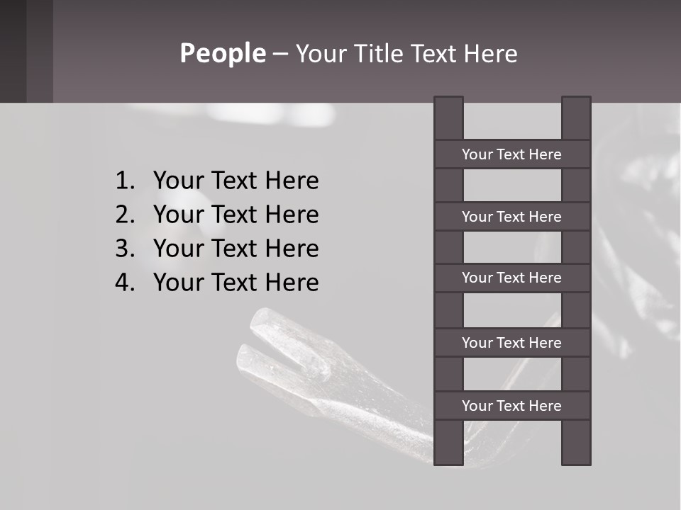 A Black And White Photo Of A Hand Holding A Door Handle PowerPoint Template