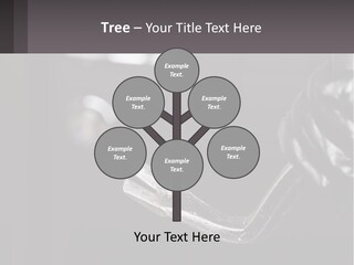 A Black And White Photo Of A Hand Holding A Door Handle PowerPoint Template