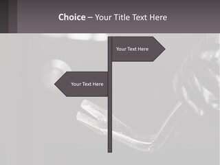 A Black And White Photo Of A Hand Holding A Door Handle PowerPoint Template