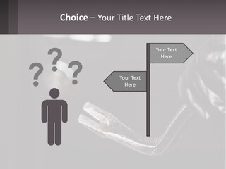 A Black And White Photo Of A Hand Holding A Door Handle PowerPoint Template