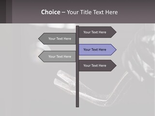 A Black And White Photo Of A Hand Holding A Door Handle PowerPoint Template