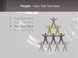 A Black And White Photo Of A Hand Holding A Door Handle PowerPoint Template