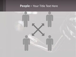 A Black And White Photo Of A Hand Holding A Door Handle PowerPoint Template