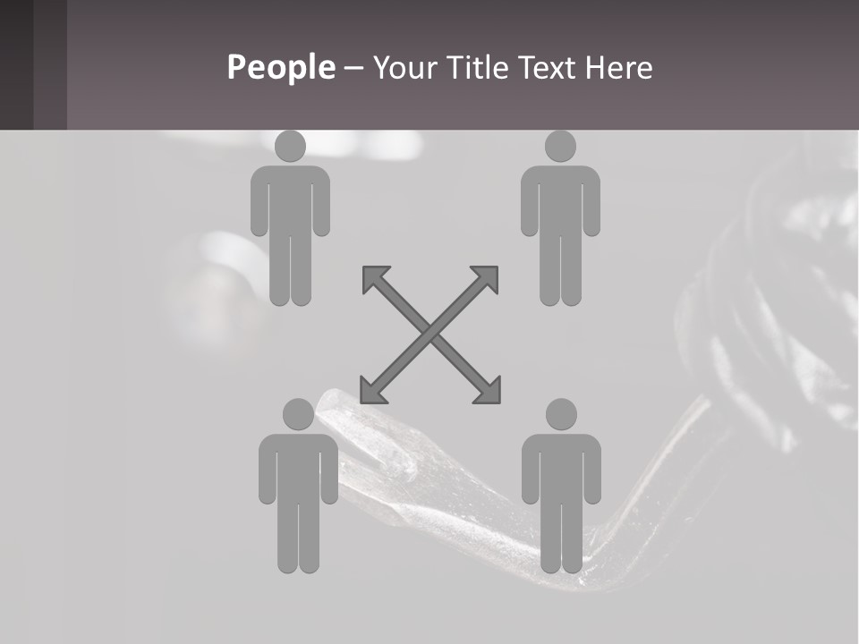 A Black And White Photo Of A Hand Holding A Door Handle PowerPoint Template