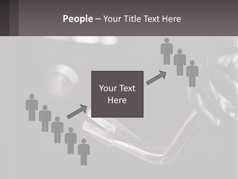 A Black And White Photo Of A Hand Holding A Door Handle PowerPoint Template