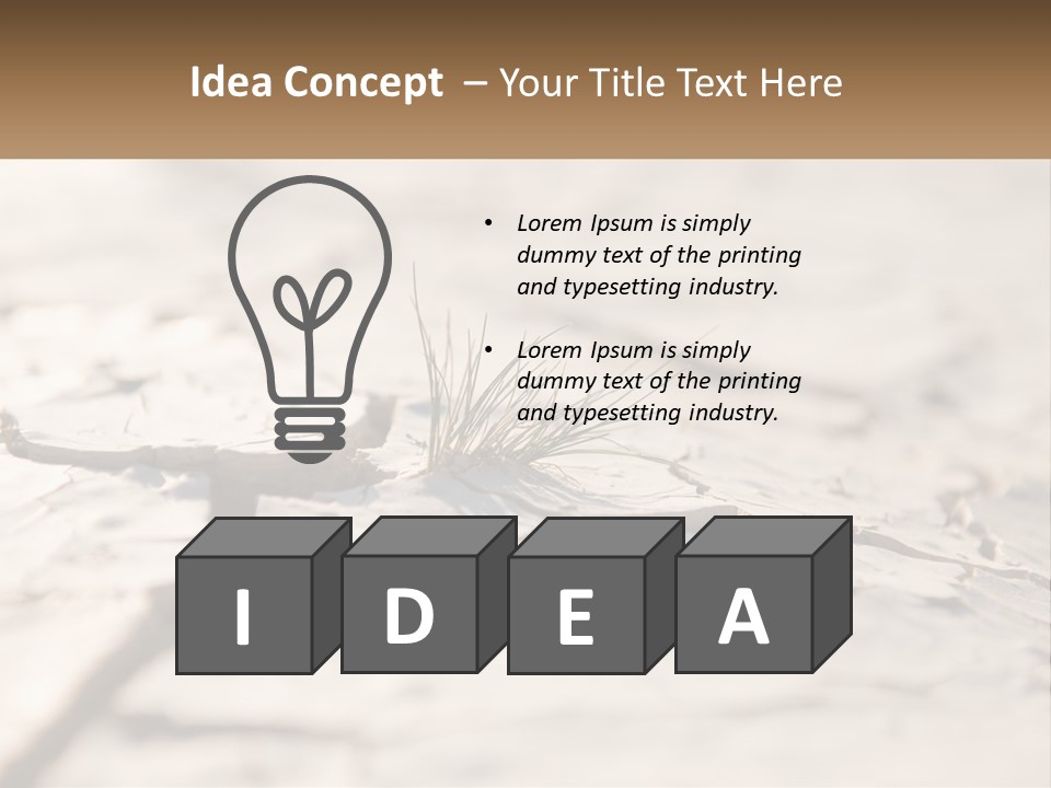 A Piece Of Wood With A Plant Growing Out Of It PowerPoint Template