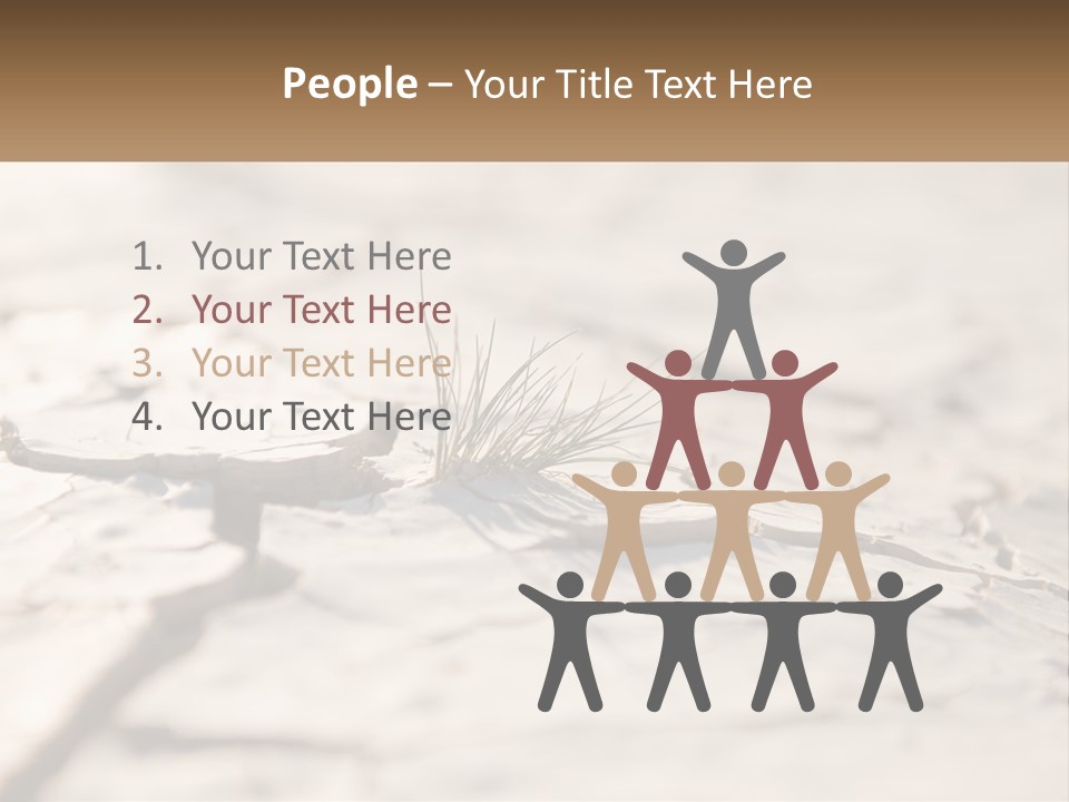 A Piece Of Wood With A Plant Growing Out Of It PowerPoint Template