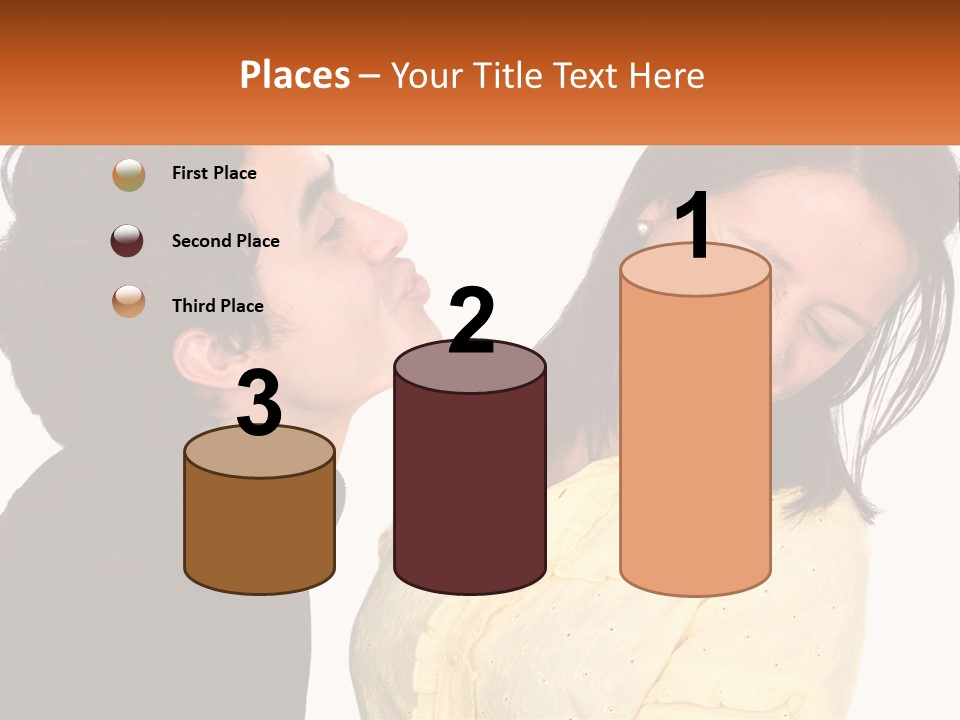 A Couple Of People That Are Looking At Each Other PowerPoint Template