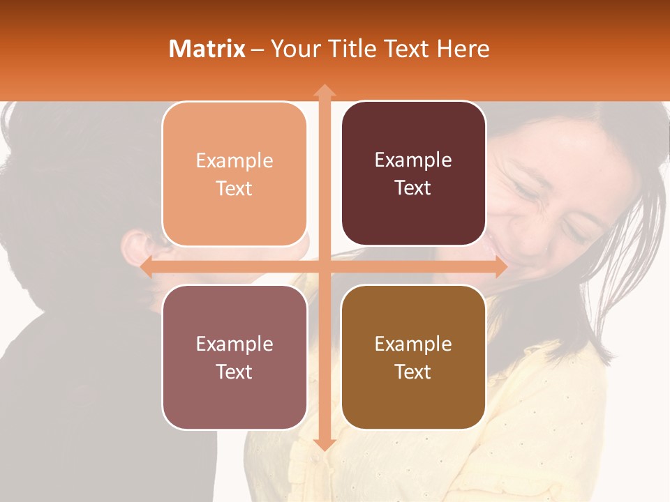 A Couple Of People That Are Looking At Each Other PowerPoint Template