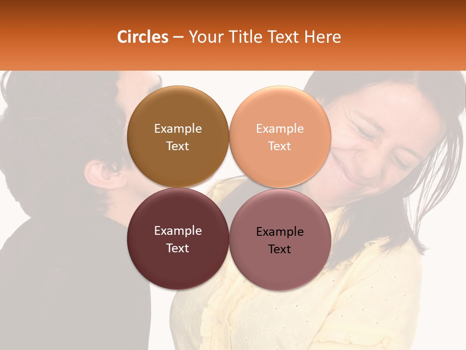 A Couple Of People That Are Looking At Each Other PowerPoint Template