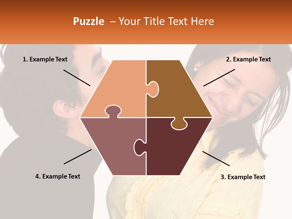 A Couple Of People That Are Looking At Each Other PowerPoint Template