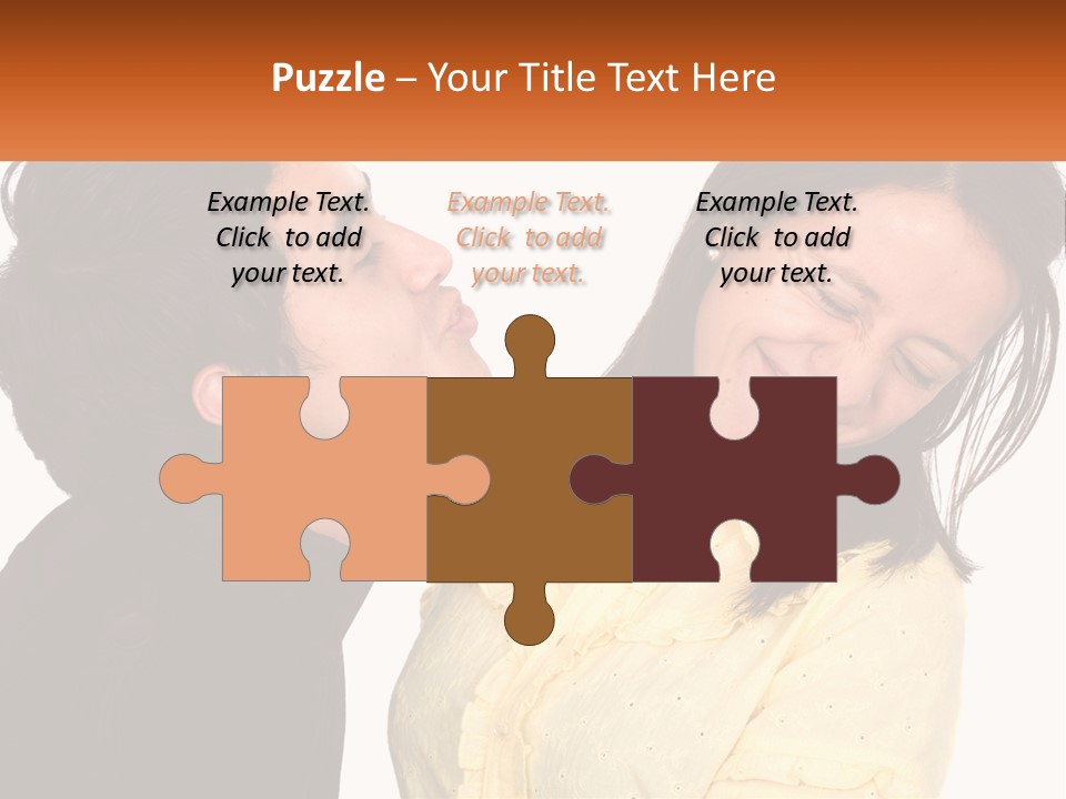 A Couple Of People That Are Looking At Each Other PowerPoint Template