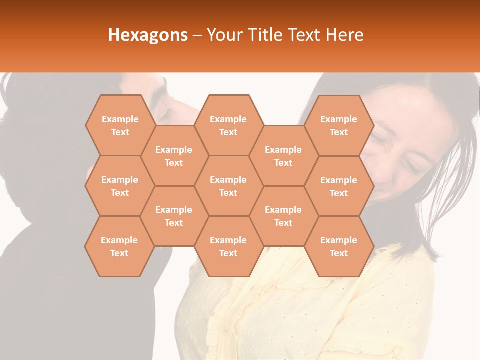 A Couple Of People That Are Looking At Each Other PowerPoint Template