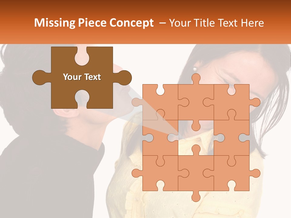 A Couple Of People That Are Looking At Each Other PowerPoint Template