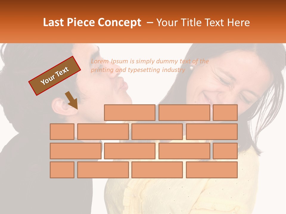 A Couple Of People That Are Looking At Each Other PowerPoint Template