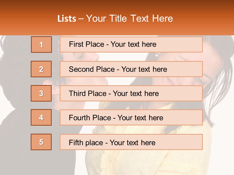 A Couple Of People That Are Looking At Each Other PowerPoint Template