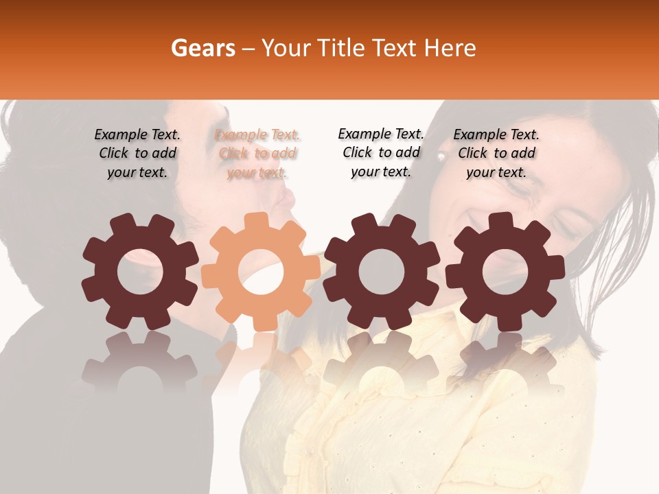 A Couple Of People That Are Looking At Each Other PowerPoint Template