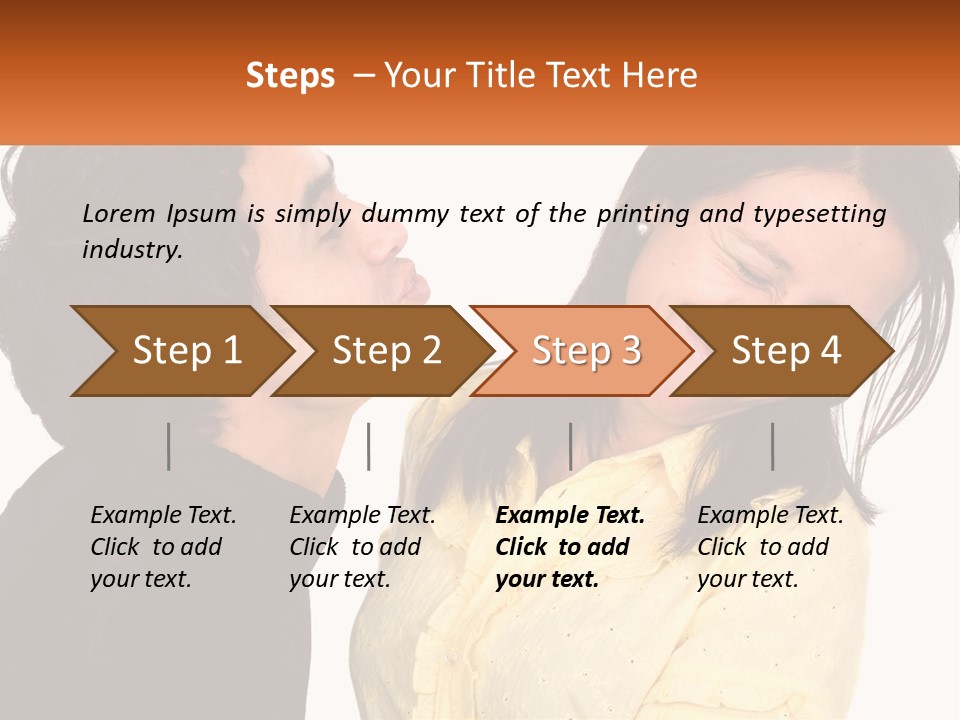 A Couple Of People That Are Looking At Each Other PowerPoint Template