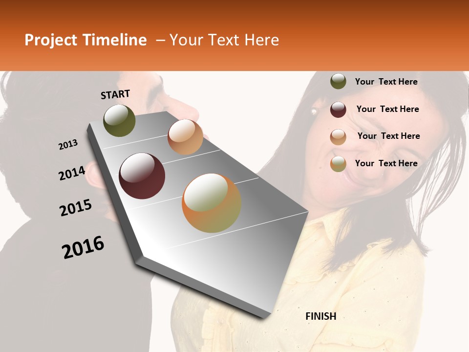 A Couple Of People That Are Looking At Each Other PowerPoint Template