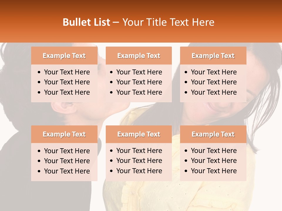 A Couple Of People That Are Looking At Each Other PowerPoint Template