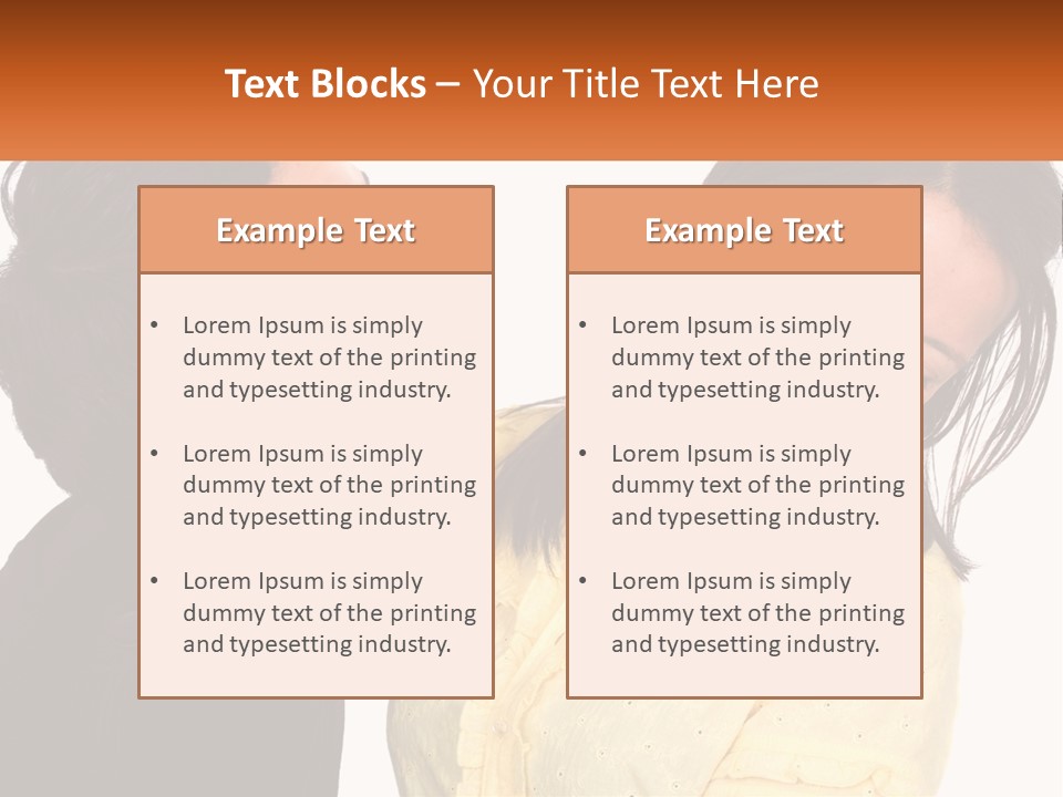 A Couple Of People That Are Looking At Each Other PowerPoint Template